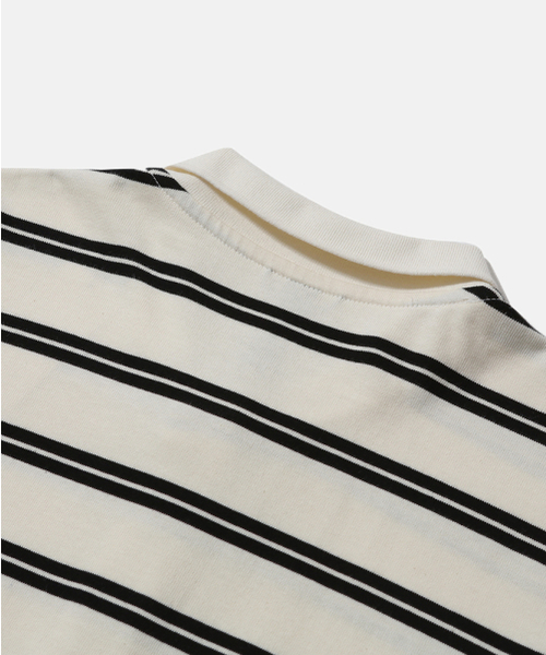 MOIF（モイフ）の「[SS26] WIDE POLO L/S SHIRT / ECRU STRIPE（ポロシャツ・メンズ・その他・1(S)/2(M)/3(L)）」の9枚目の写真