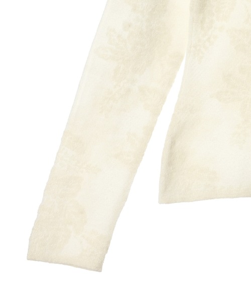 GANNI（ガニー）の「Sheer Flower Jacquard Mockneck K2643（Tシャツ/カットソー・メンズ・ホワイト・SMALL）」の6枚目の写真