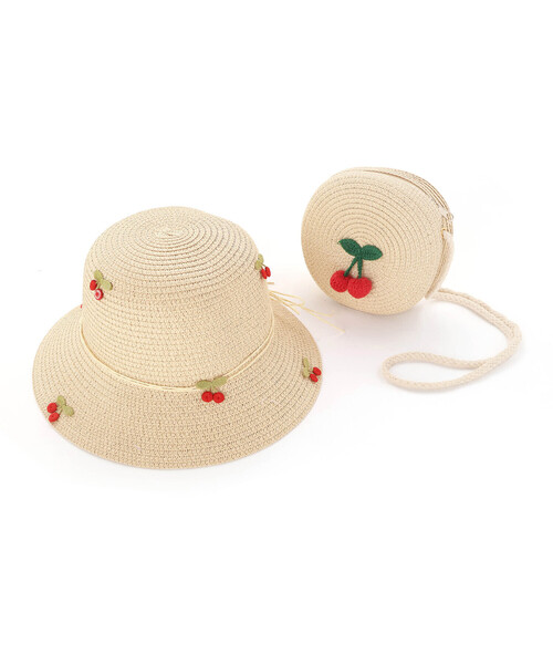 SLAP SLIP（スラップスリップ）の「モチーフ付きハット&ポシェット（ハット・キッズ・ホワイト/ブラウン/レッド/ピンク/ホワイト系その他/イエロー・52cm/54cm）」の6枚目の写真