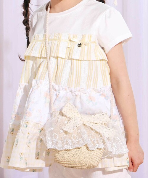 SLAP SLIP（スラップスリップ）の「モチーフ付きハット&ポシェット（ハット・キッズ・ホワイト/ブラウン/レッド/ピンク/ホワイト系その他/イエロー・52cm/54cm）」の8枚目の写真