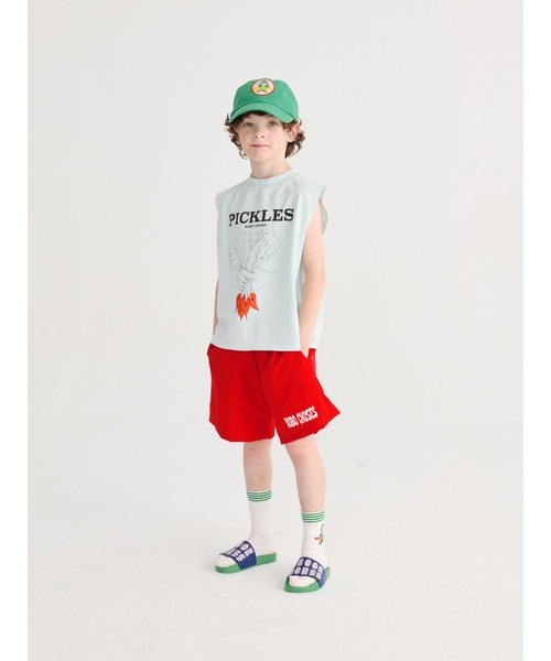 BOBO CHOSES(ボボショーズ)の「Bobo Choses swim boardshorts(水着・キッズ・レッド・10YEAR/8YEAR/6-7YEAR/4-5YEAR/2-3YEAR)」の1枚目の写真