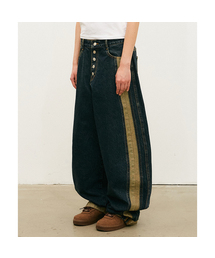 GAKKAI UNIONS（ガッカイユニオンズ）の「ボタンインサイドアウトバルーンデニムパンツインディゴ（デニムパンツ）」