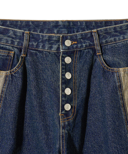 GAKKAI UNIONS(ガッカイユニオンズ)の「ボタンインサイドアウトバルーンデニムパンツインディゴ(デニムパンツ・メンズ・その他・MEDIUM/LARGE/SMALL)」の8枚目の写真