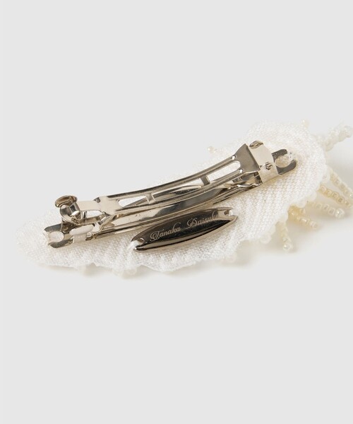 tanakadaisuke/タナカダイスケ】feather beads barrette (left