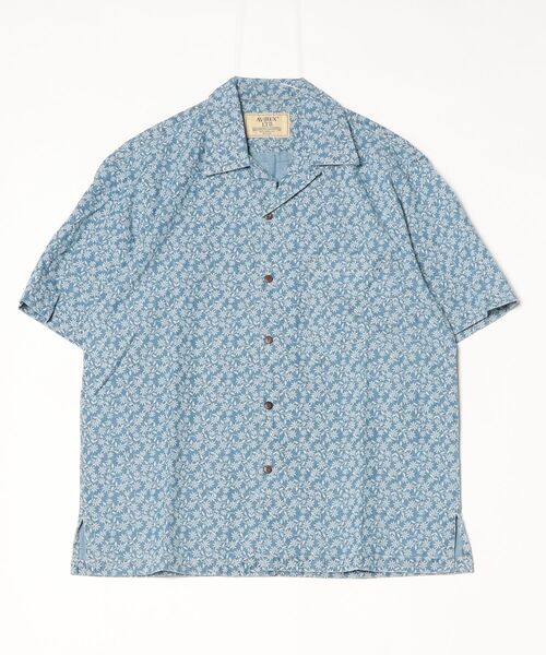 AVIREX（アヴィレックス）の「《直営店限定》FLORAL PATTERN S/S SHIRT / フローラル パターン ショートスリーブ シャツ / AVIREX / アヴィレックス（シャツ/ブラウス・メンズ・ライトインディゴブルー/インディゴブルー・XX-LARGE）」の2枚目の写真