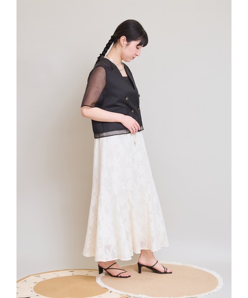 LHELBIE(レルビエ)の「シアーミックスブッチャージャケット(その他アウター・レディース・グリーン/ブラック/ベージュ・M)」の20枚目の写真