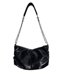 MILK WAVE（ミルクウェーブ）の「シマーシャーリングチェーンショルダーバッグ[ブラック]（ショルダーバッグ）」