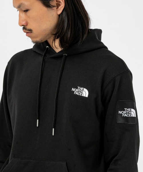 THE NORTH FACE ブラック パーカー　スクエアロゴフーディ THE NORTH FACE Square Logo Hoodie ザ ノース フェイス スクエアロゴ