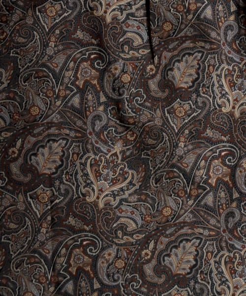 ANPAS（アンパス）の「Made-in-Japan Oversized Paisley Shirt / 日本製 ペイズリービッグシャツ 総柄 長袖 メンズ 国産 コットン オーバーサイズ ビッグシルエット（シャツ/ブラウス・メンズ・ブラック系/パープル系/グレー系/ブラウン系・L/M）」の10枚目の写真
