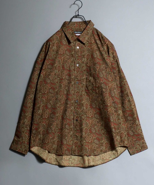 ANPAS（アンパス）の「Made-in-Japan Oversized Paisley Shirt / 日本製 ペイズリービッグシャツ 総柄 長袖 メンズ 国産 コットン オーバーサイズ ビッグシルエット（シャツ/ブラウス・メンズ・ブラック系/パープル系/グレー系/ブラウン系・L/M）」の17枚目の写真