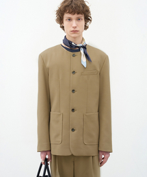 AFTERPRAY（アフタープレイ）の「ラックスカラーレスブレザー ベージュ（テーラードジャケット）」