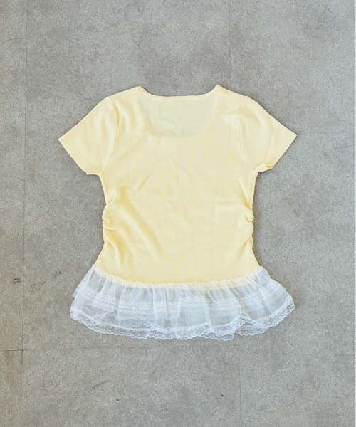 SHEPP(シープ)の「チュールペプラムドッキング リボン半袖カットソー(Tシャツ/カットソー・レディース・ブラック/イエロー/ホワイト・F)」の17枚目の写真