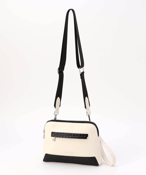 NICOLE CLUB FOR MEN(ニコルクラブフォーメン)の「トラペゾイド 2WAYミニショルダーバッグ(ショルダーバッグ・メンズ・ベージュ/ブラック・FREE)」の7枚目の写真
