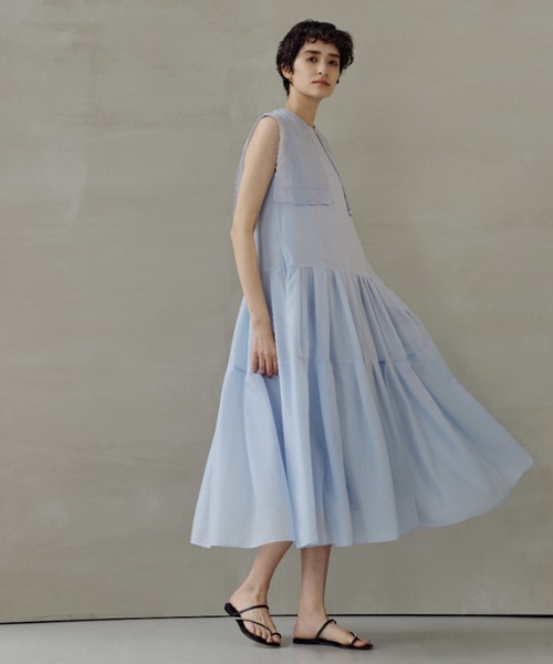ADORE(アドーア)の「◆ハイツイストビエラワンピース(ワンピース・レディース・ブルー/ブラック・38)」の1枚目の写真