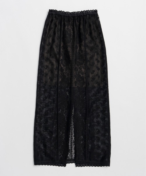 PRANK PROJECT(プランクプロジェクト)の「【2026Summer Pre-Order】クロスレースマキシスカート / Cross Lace Maxi Skirt(スカート・レディース・ホワイト/ブラック・36/38)」の3枚目の写真