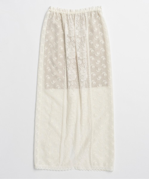 PRANK PROJECT(プランクプロジェクト)の「【Pre-Order】クロスレースマキシスカート / Cross Lace Maxi Skirt(スカート・レディース・ホワイト/ブラック・36/38)」の18枚目の写真