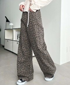 再入荷】LEOPARD WIDE LEG PT-D レオパード ワイドレッグ パンツ