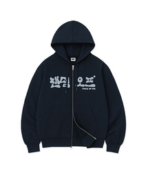 DOT OFF OVER FIT 2-WAY ZIP-UP (4color)