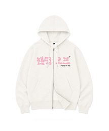 DOT OFF OVER FIT 2-WAY ZIP-UP (4color)