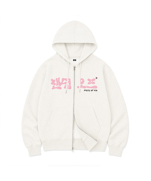 RANDOMOFF(ランダムオフ)の「DOT OFF OVER FIT 2-WAY ZIP-UP (4color)(パーカー・レディース・ネイビー/ブラック/ホワイト/ライトグレー・SMALL/MEDIUM/LARGE/X-LARGE)」の2枚目の写真
