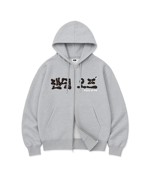 RANDOMOFF(ランダムオフ)の「DOT OFF OVER FIT 2-WAY ZIP-UP (4color)(パーカー・レディース・ネイビー/ブラック/ホワイト/ライトグレー・SMALL/MEDIUM/LARGE/X-LARGE)」の3枚目の写真