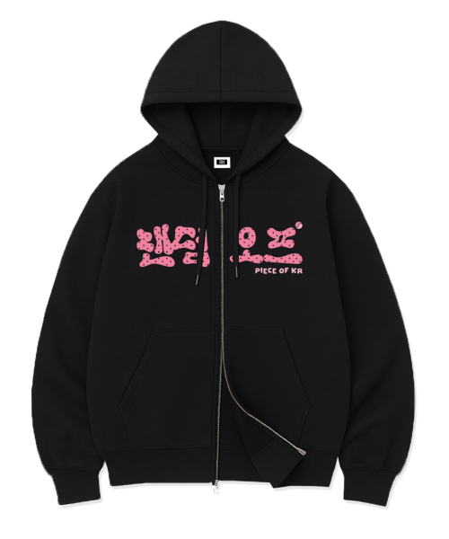 RANDOMOFF(ランダムオフ)の「DOT OFF OVER FIT 2-WAY ZIP-UP (4color)(パーカー・レディース・ネイビー/ブラック/ホワイト/ライトグレー・SMALL/MEDIUM/LARGE/X-LARGE)」の5枚目の写真