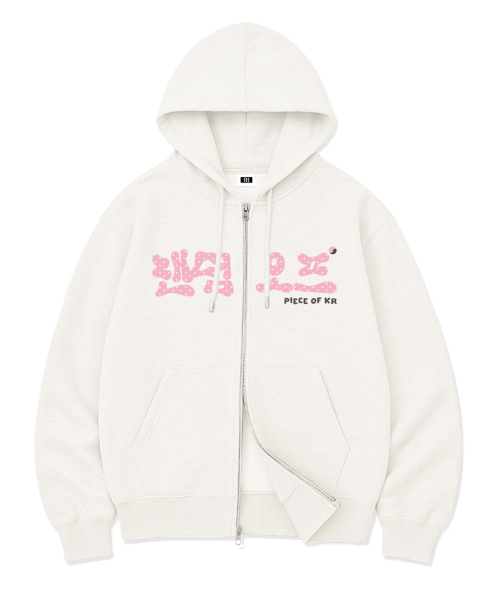 RANDOMOFF(ランダムオフ)の「DOT OFF OVER FIT 2-WAY ZIP-UP (4color)(パーカー・レディース・ネイビー/ブラック/ホワイト/ライトグレー・SMALL/MEDIUM/LARGE/X-LARGE)」の6枚目の写真