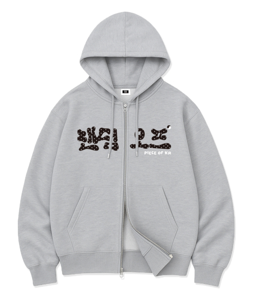 RANDOMOFF(ランダムオフ)の「DOT OFF OVER FIT 2-WAY ZIP-UP (4color)(パーカー・レディース・ネイビー/ブラック/ホワイト/ライトグレー・SMALL/MEDIUM/LARGE/X-LARGE)」の8枚目の写真