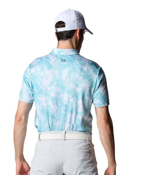 UNDER ARMOUR(アンダーアーマー)の「UAドライブ クール プロ プリント ポロ(ゴルフ/メンズ)(ポロシャツ・メンズ・ブルー系・L/M/XL/3XL/2XL/S)」の2枚目の写真