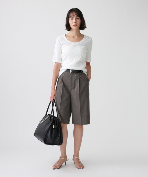 BABYLONE（バビロン）の「フライスT（Tシャツ/カットソー・レディース・ネイビー/ホワイト・フリー）」の6枚目の写真