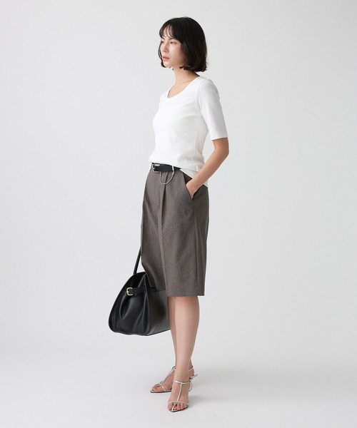 BABYLONE（バビロン）の「フライスT（Tシャツ/カットソー・レディース・ネイビー/ホワイト・フリー）」の7枚目の写真