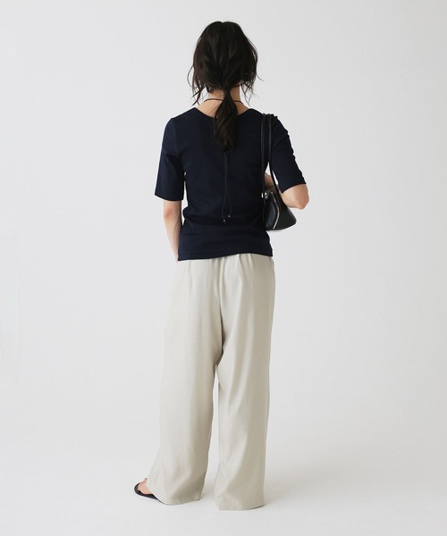 BABYLONE（バビロン）の「フライスT（Tシャツ/カットソー・レディース・ネイビー/ホワイト・フリー）」の17枚目の写真