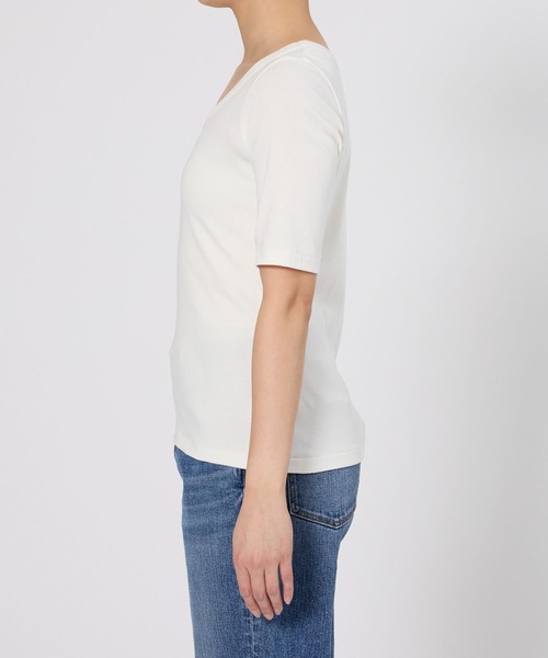 BABYLONE（バビロン）の「フライスT（Tシャツ/カットソー・レディース・ネイビー/ホワイト・フリー）」の19枚目の写真