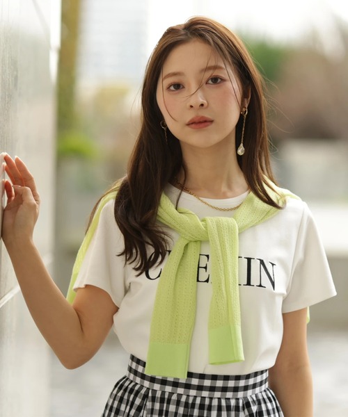 Apuweiser-riche(アプワイザーリッシェ)の「レーストリム刺繍ロゴTシャツ(Tシャツ/カットソー・レディース・ホワイト・2)」の8枚目の写真