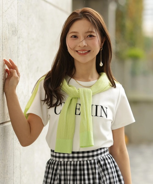 Apuweiser-riche(アプワイザーリッシェ)の「レーストリム刺繍ロゴTシャツ(Tシャツ/カットソー・レディース・ホワイト・2)」の10枚目の写真