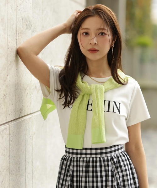 Apuweiser-riche(アプワイザーリッシェ)の「レーストリム刺繍ロゴTシャツ(Tシャツ/カットソー・レディース・ホワイト・2)」の11枚目の写真