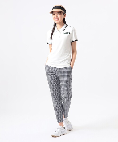 BEAMS GOLF(ビームスゴルフ)の「ORANGE LABEL / 襟ライン配色 ポロシャツ(吸水速乾・UVカット)(ポロシャツ・レディース・ホワイト/ネイビー/グリーン・M/S/L)」の4枚目の写真