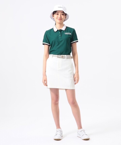 BEAMS GOLF(ビームスゴルフ)の「ORANGE LABEL / 襟ライン配色 ポロシャツ(吸水速乾・UVカット)(ポロシャツ・レディース・ホワイト/ネイビー/グリーン・M/S/L)」の5枚目の写真