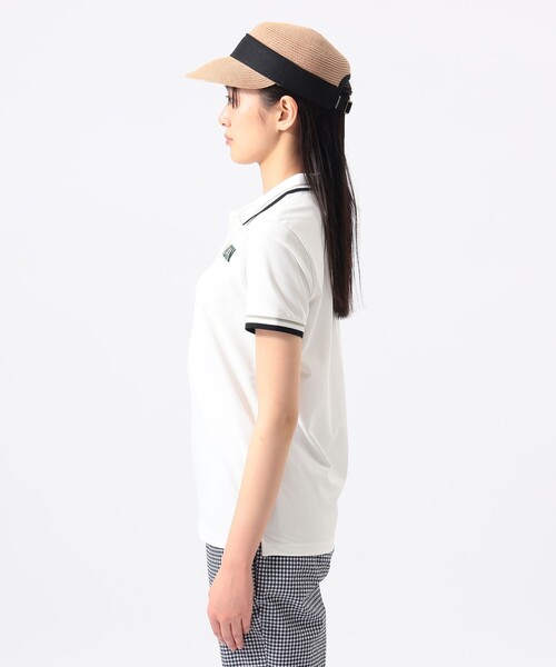 BEAMS GOLF(ビームスゴルフ)の「ORANGE LABEL / 襟ライン配色 ポロシャツ(吸水速乾・UVカット)(ポロシャツ・レディース・ホワイト/ネイビー/グリーン・M/S/L)」の8枚目の写真