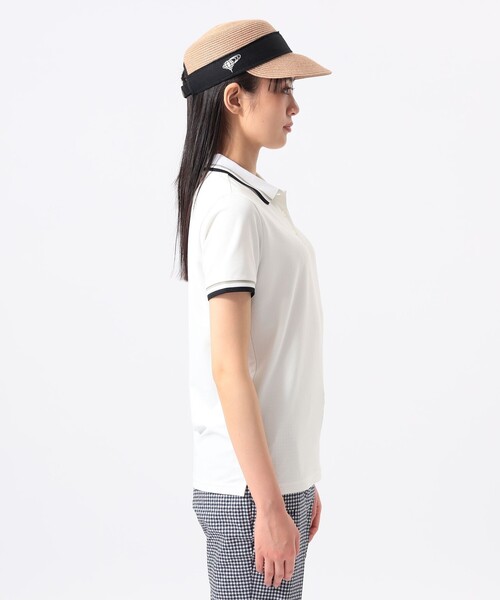 BEAMS GOLF(ビームスゴルフ)の「ORANGE LABEL / 襟ライン配色 ポロシャツ(吸水速乾・UVカット)(ポロシャツ・レディース・ホワイト/ネイビー/グリーン・M/S/L)」の9枚目の写真