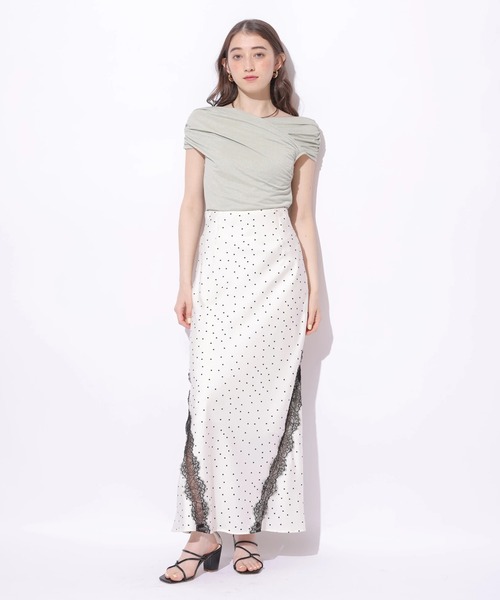 Rirandture（リランドチュール）の「ラメオフショルカットトップス（Tシャツ/カットソー・レディース・ミント/ピンク系その他5/ブラック・2）」の14枚目の写真