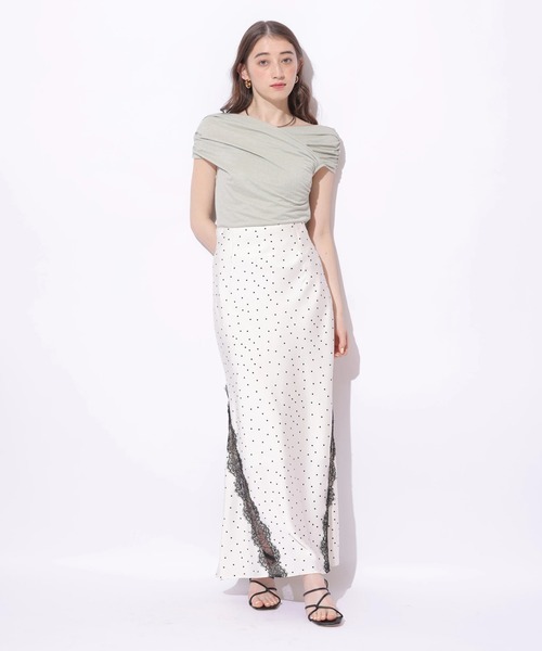 Rirandture（リランドチュール）の「ラメオフショルカットトップス（Tシャツ/カットソー・レディース・ミント/ピンク系その他5/ブラック・2）」の15枚目の写真