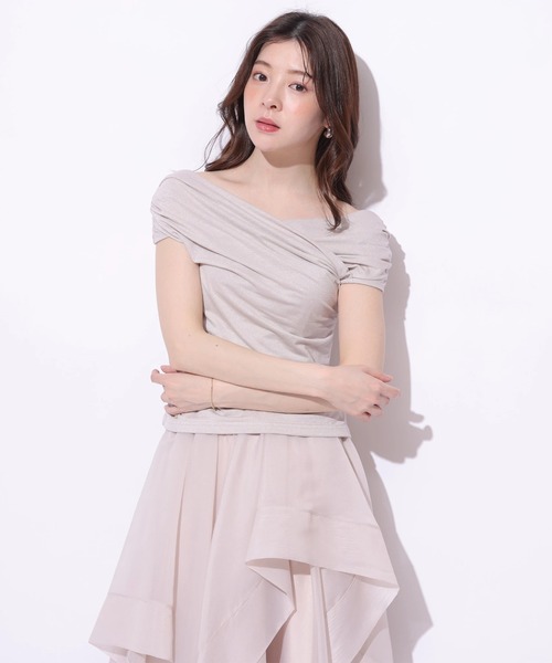 Rirandture（リランドチュール）の「ラメオフショルカットトップス（Tシャツ/カットソー・レディース・ミント/ピンク系その他5/ブラック・2）」の16枚目の写真