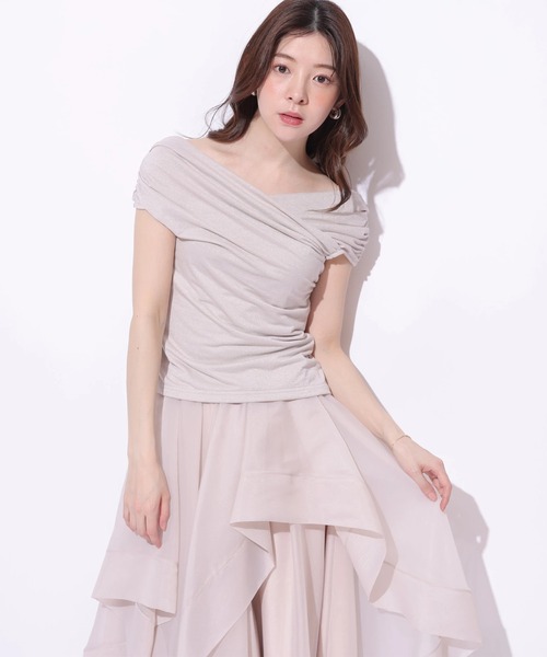 Rirandture（リランドチュール）の「ラメオフショルカットトップス（Tシャツ/カットソー・レディース・ミント/ピンク系その他5/ブラック・2）」の17枚目の写真