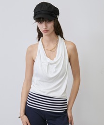 Drape Soft Cup-in Halter Top / ドレープソフトカップインホルタートップス