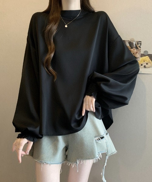 LUCPY(ラクピー)の「シャーリングスリーブボリュームブラウス(シャツ/ブラウス・レディース・ホワイト/ブラック/アイボリー/ブラウン・MEDIUM/XX-LARGE/X-LARGE/LARGE)」の9枚目の写真