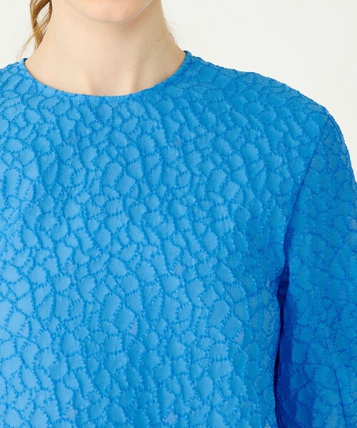 BALLSEY(ボールジィ)の「バブルジャカード ランタンスリーブブラウス(シャツ/ブラウス・レディース・ブラック/ブルー・36)」の7枚目の写真