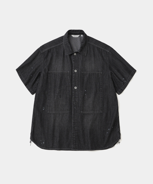 UNIFORM BRIDGE(ユニフォームブリッジ)の「pocket denim s/s shirt 6.5oz black(シャツ/ブラウス・メンズ・その他・SMALL/MEDIUM/LARGE/X-LARGE)」の1枚目の写真