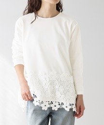 レース刺繍プルオーバー