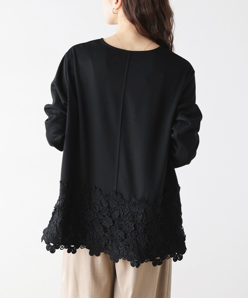 lesperance(レスぺランス)の「レース刺繍プルオーバー(Tシャツ/カットソー・レディース・ホワイト/ブラック・フリー)」の6枚目の写真